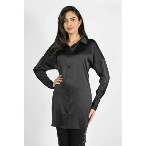 Frank Lyman Design - Chemisier Longue En Satin | Lingerie L'Hirondelle 3 Frank Lyman Design - Chemisier Longue En Satin | Lingerie L'Hirondelle -LINGERIE L'HIRONDELLE Boutique Frank Lyman Design Chemisier longue en satin Lingerie l Hirondelle